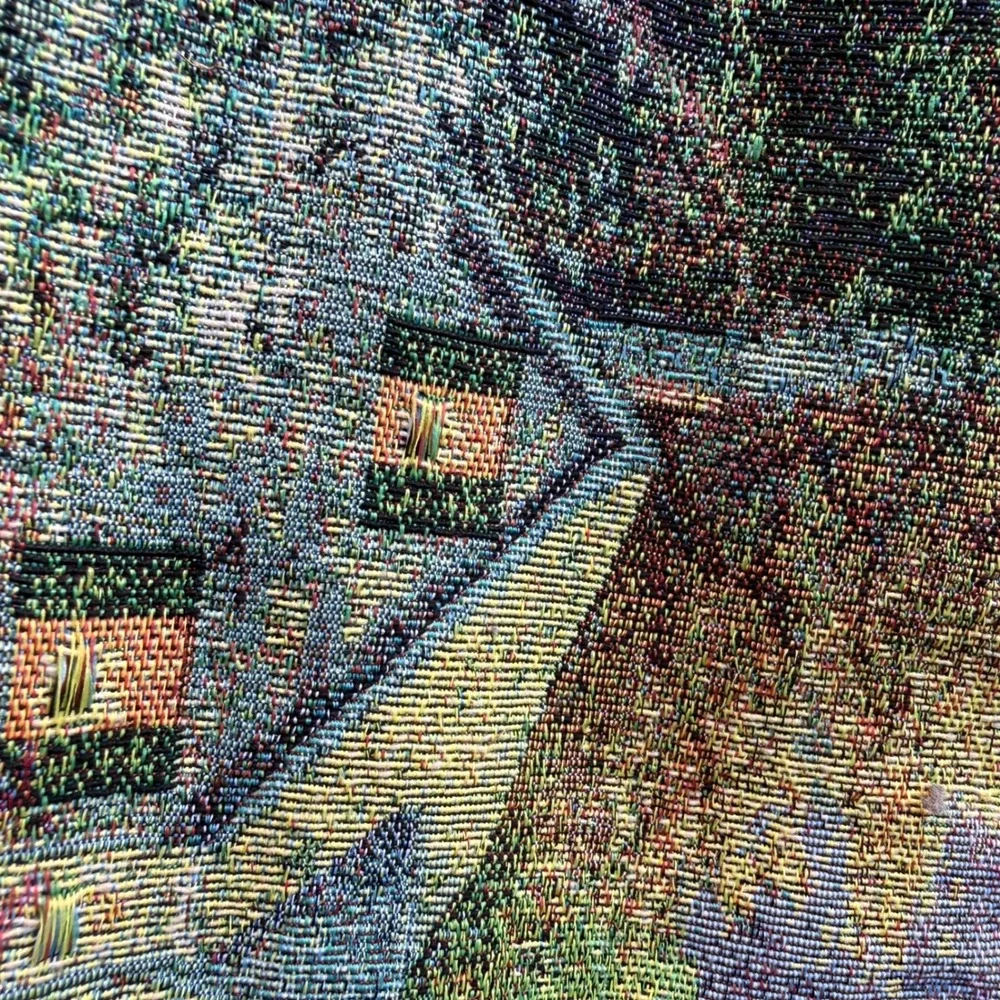 Nicky Boehm Stonehedge Bridge Wall Hanging Tapestry Woven Art with‎ Wooden Rods